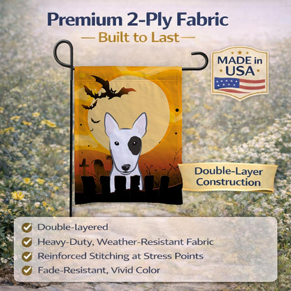 Drapeau de jardin Caroline's Treasures BB1767GF Halloween Bull Terrier, petit, multicolore