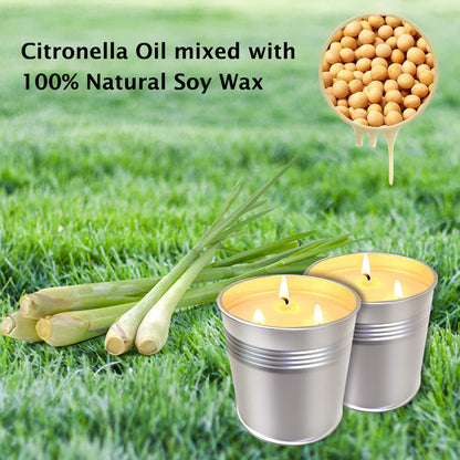 Topsics 40 OZ Citronella Candles Outdoor Indoor 2 x 20 oz, Large Citronella Candles Outdoor for Patio/Home/Garden, 3 Wicks Citronella Candles 100% Natural Soy Wax Candles(2 Pack) - Available at All In One Marketplace Canada