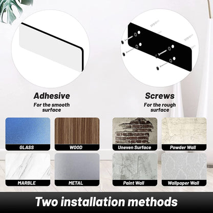 VEHHE Paper Towel Holder Under Cabinet with Ratchet System, Single Hand Operable Paper Towel Holder Wall Mount with Damping Effect, Self-Adhesive Papers Towels Holders or Drilled for Kitchen (Black) - Available at All In One Marketplace Canada