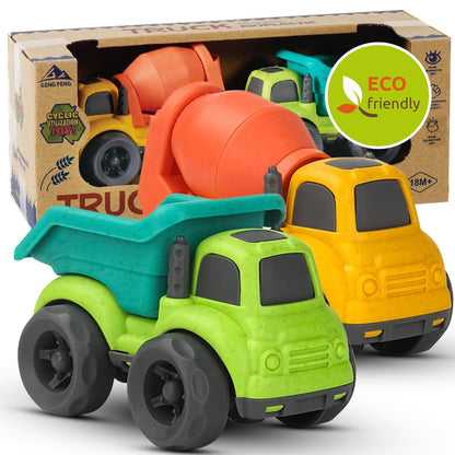 Aigitoy Toddler Car Toys - 2pcs Set Mixer, Dump Trucks Kids Toy for 2-6 🍁 All In One Marketplace Canada