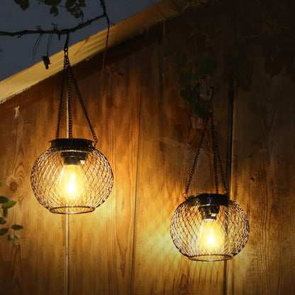 Ortiny Solar Lanterns Outdoor,Hanging Metal Lanterns,2PACK,Black 🍁 All In One Marketplace Canada