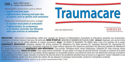 Homeocan Homeopathic Arnica Cream, Bruise Cream, Non Greasy, 100g Traumacare
