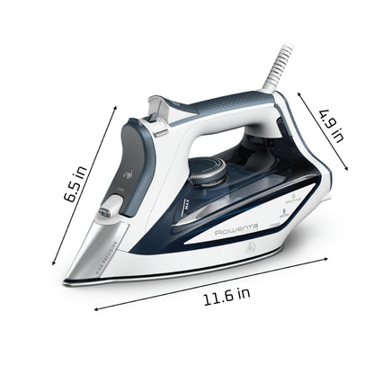 Rowenta Focus Excel Steam Iron for Clothes, Anti-Drip Protection, Iron Steamer for Clothes, 1725 Watts, DW5280, Grey Rowenta