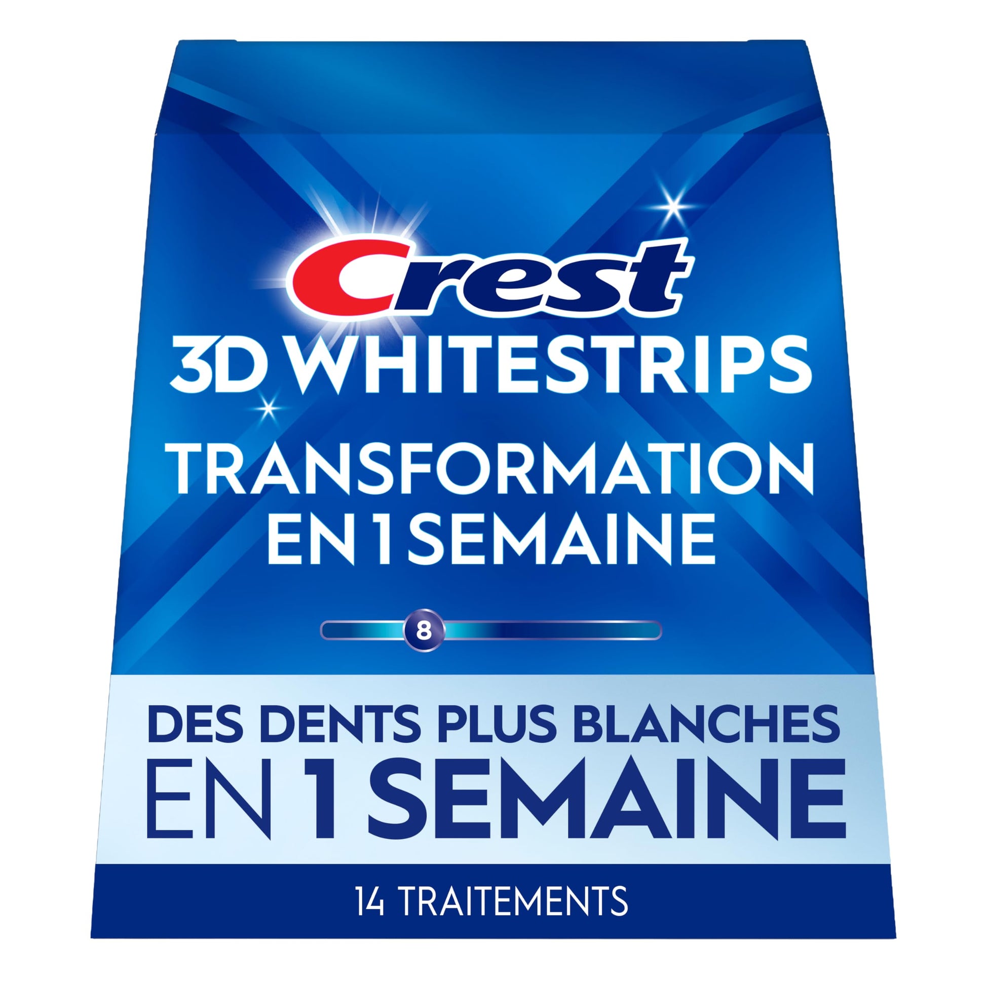 Crest 3D Whitestrips 1 Week Transformation At-home Teeth Whitening Kit, 14 Treatments, 8 Levels Whiter