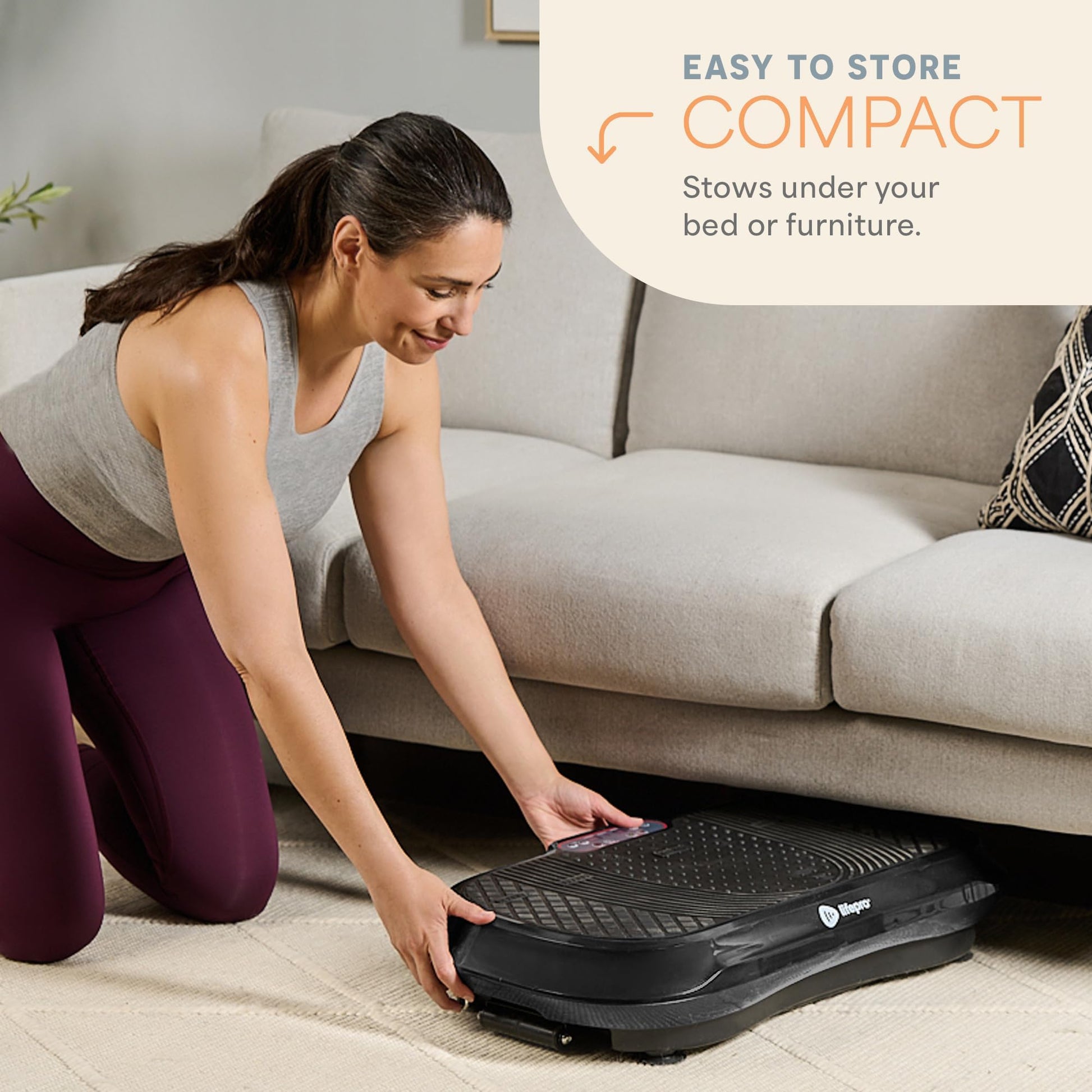 Lifepro Waver Vibration Plate Exercise Machine – Whole Body Oscillation Platform w/ 99 Speed Levels & 9 Programs – Remote Control, Loop & Resistance Bands for Full Body Home Gym Workout - Available at All In One Marketplace Canada
