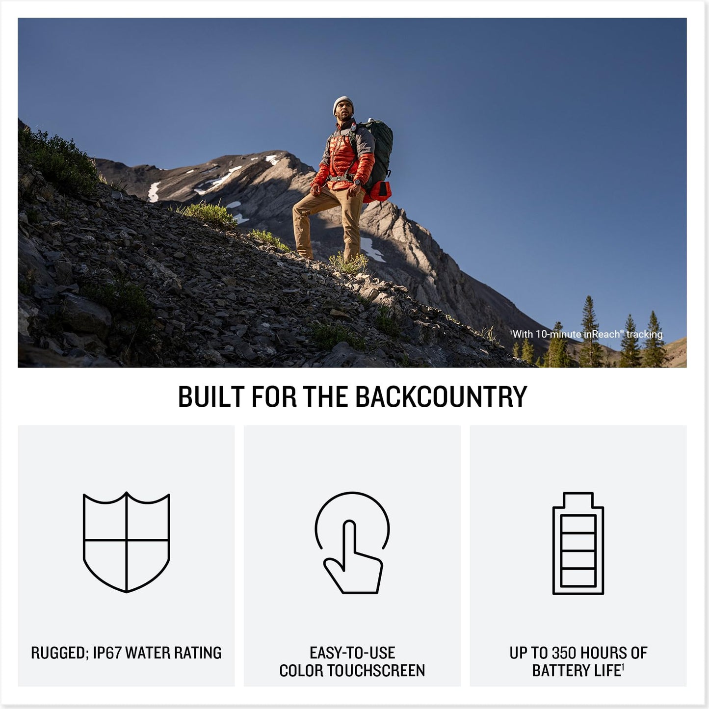 Garmin inReach® Mini 3 Plus, Rugged Global Satellite Communicator with Touchscreen Texting, Photo & Voice Messaging, Emergency SOS Messages & Battery Up to 350 Hours with 10-min inReach® Tracking Garmin