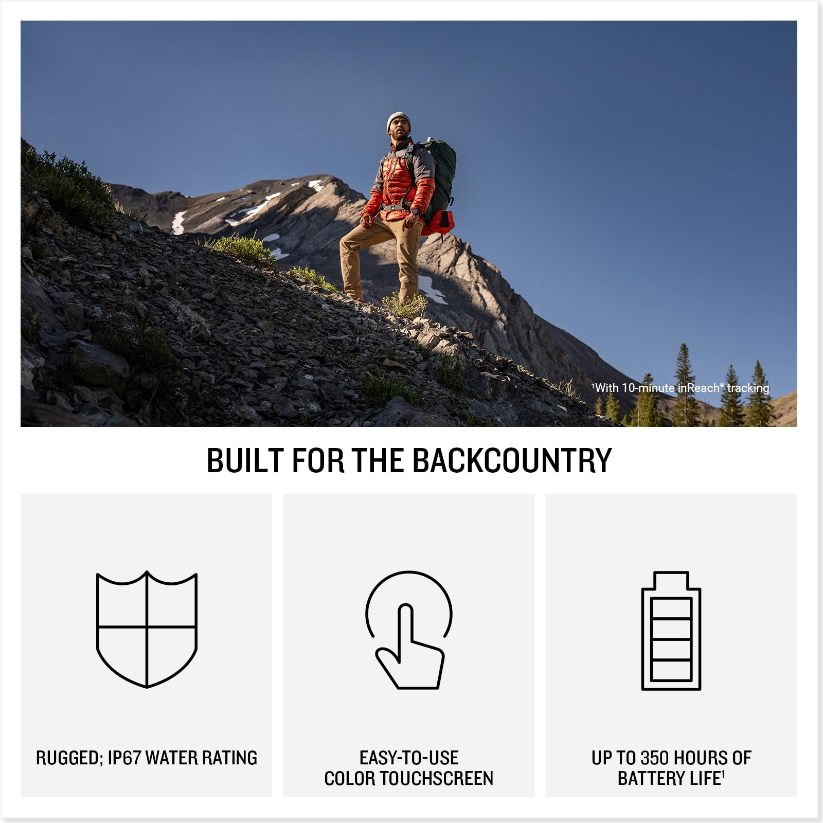 Garmin inReach® Mini 3 Plus, Rugged Global Satellite Communicator with Touchscreen Texting, Photo & Voice Messaging, Emergency SOS Messages & Battery Up to 350 Hours with 10-min inReach® Tracking Garmin