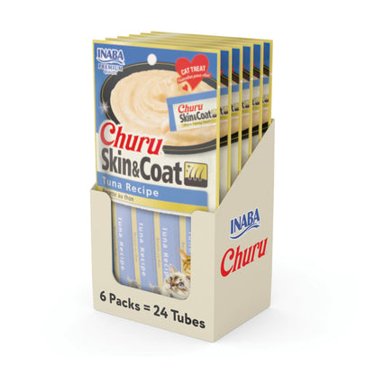 INABA Churu Skin & Coat Lickable Cat Treats, Tuna, 24ct 🍁 All In One Marketplace Canada