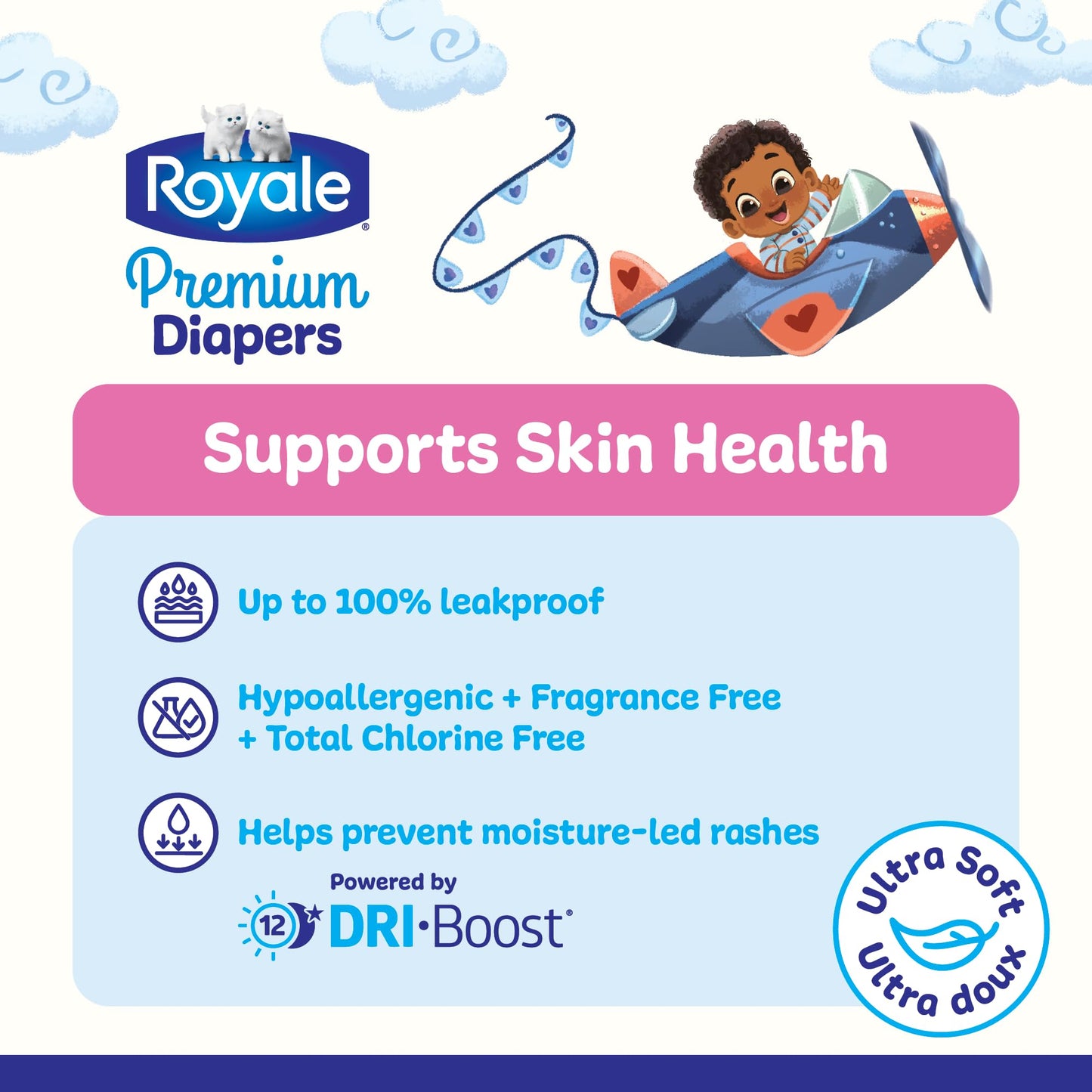 Royale Premium Diapers, Size 7 (41+ lb), 102 Count, Disposable Baby Diapers (Packaging may vary)
