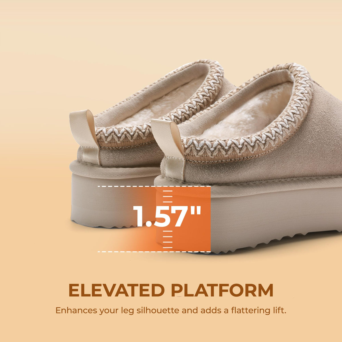 DREAM PAIRS Women's Platform Slippers Genuine Suede,Sand,7 🍁 All In One Marketplace Canada
