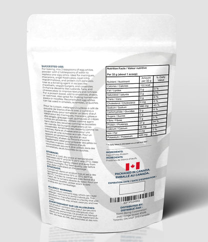 Pure Egg White Protein Powder 500g – Unflavored, Pasteurized, Keto & Gluten-Free