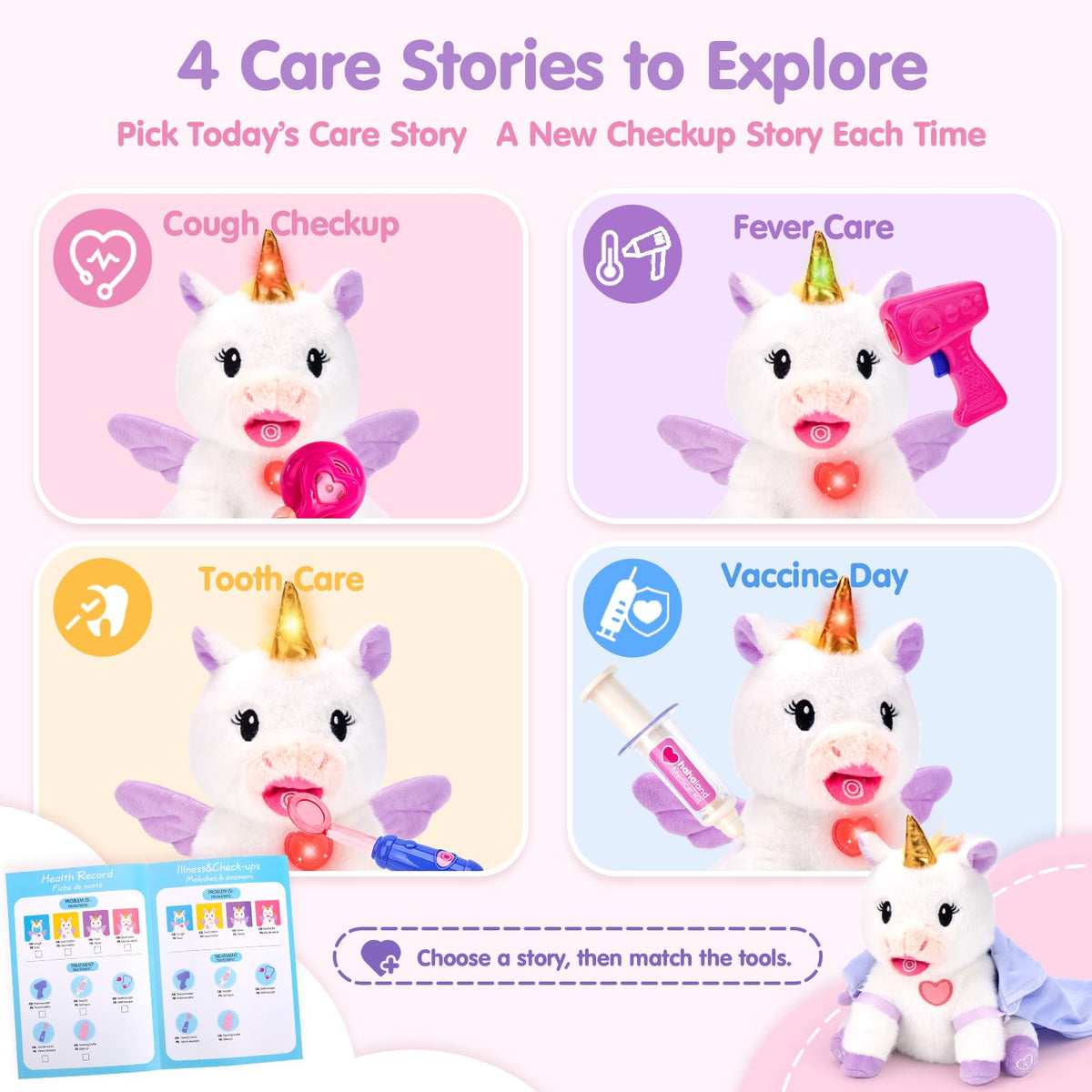 hahaland Doctor Kit for Kids Talking Unicorn Pretend Play Toy for Girls 3 6 🍁 All In One Marketplace Canada