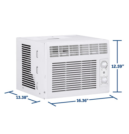 GE 5,000 BTU Mechanical Window Air Conditioner for Small Rooms up to 150 sq ft.