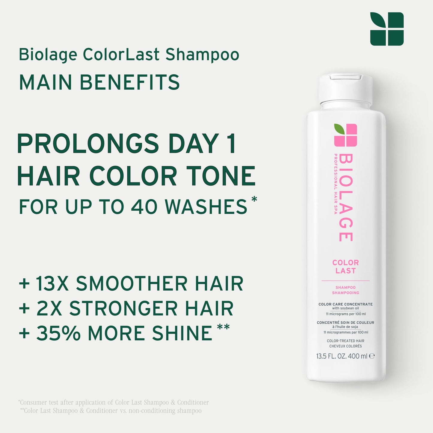 Biolage ColorLast Shampoo, For Color-Treated Hair, Protects & Maintains Vibrant Color, Tone, Shine & Anti-Fade, Cruelty Free, Vegan - Available at All In One Marketplace Canada