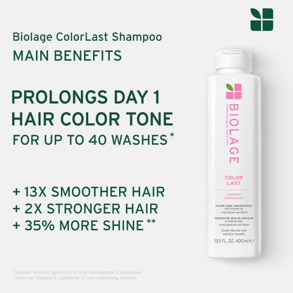 Biolage ColorLast Shampoo, For Color-Treated Hair, Protects & Maintains Vibrant Color, Tone, Shine & Anti-Fade, Cruelty Free, Vegan - Available at All In One Marketplace Canada