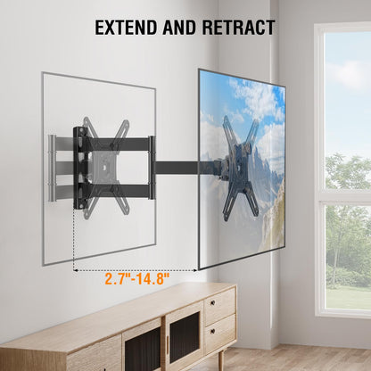 ELIVED Full Motion TV Monitor Wall Mount for Most 14-42 Inch LED LCD Flat Screen TVs & Monitors, Swivel Tilt Extension Rotation TV Mount Bracket Max VESA 200x200mm, up to 44 lbs