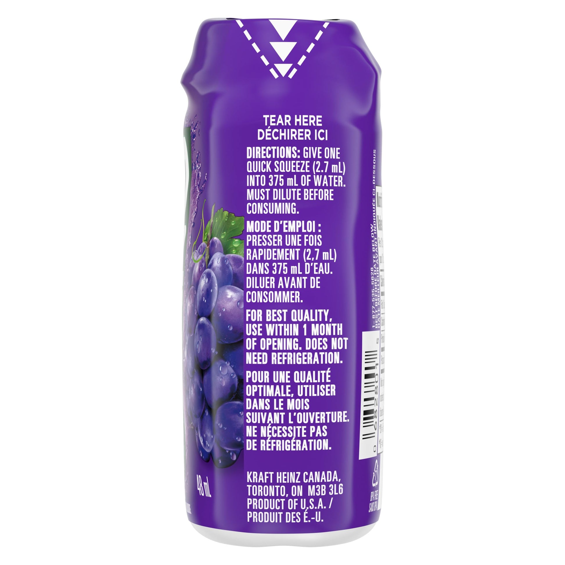 Tang Grape Liquid Drink Mix, 48 mL Bottle (Pack of 12) TANG
