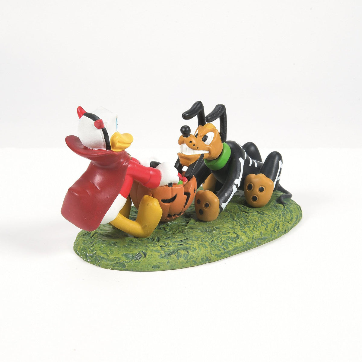 Department 56 Disney Village Accessoires d'Halloween Figurine La bagarre de Donald et Pluto, 2,25 pouces, Multicolore