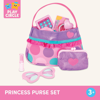 Battat Toy Purse, Play Circle Princess Purse Set, Dress-Up Play, Playset Battat