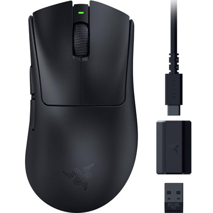 Razer DeathAdder V3 HyperSpeed Wireless Gaming Mouse: 55g Lightweight - USB C Charging - Up to 100 Hr Battery - Advanced 26K Optical Sensor - Gen 3 Optical Switches - 8 Programmable Controls - Black 🍁 All In One Marketplace Canada