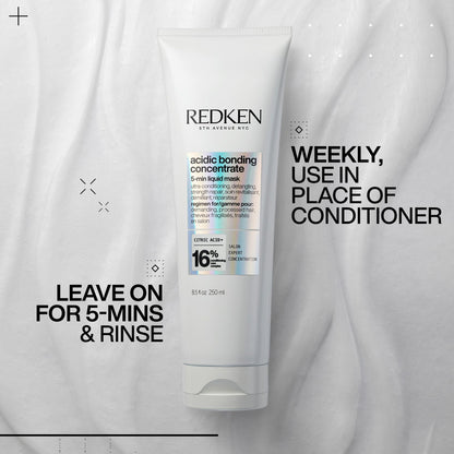 Redken Acidic Bonding Concentrate 5-Min Liquid Mask, Fast-Acting Hair Mask For Hair Damage, Hair Bonding Treatment For Deep Repair And Hydration, 250ml - Available at All In One Marketplace Canada