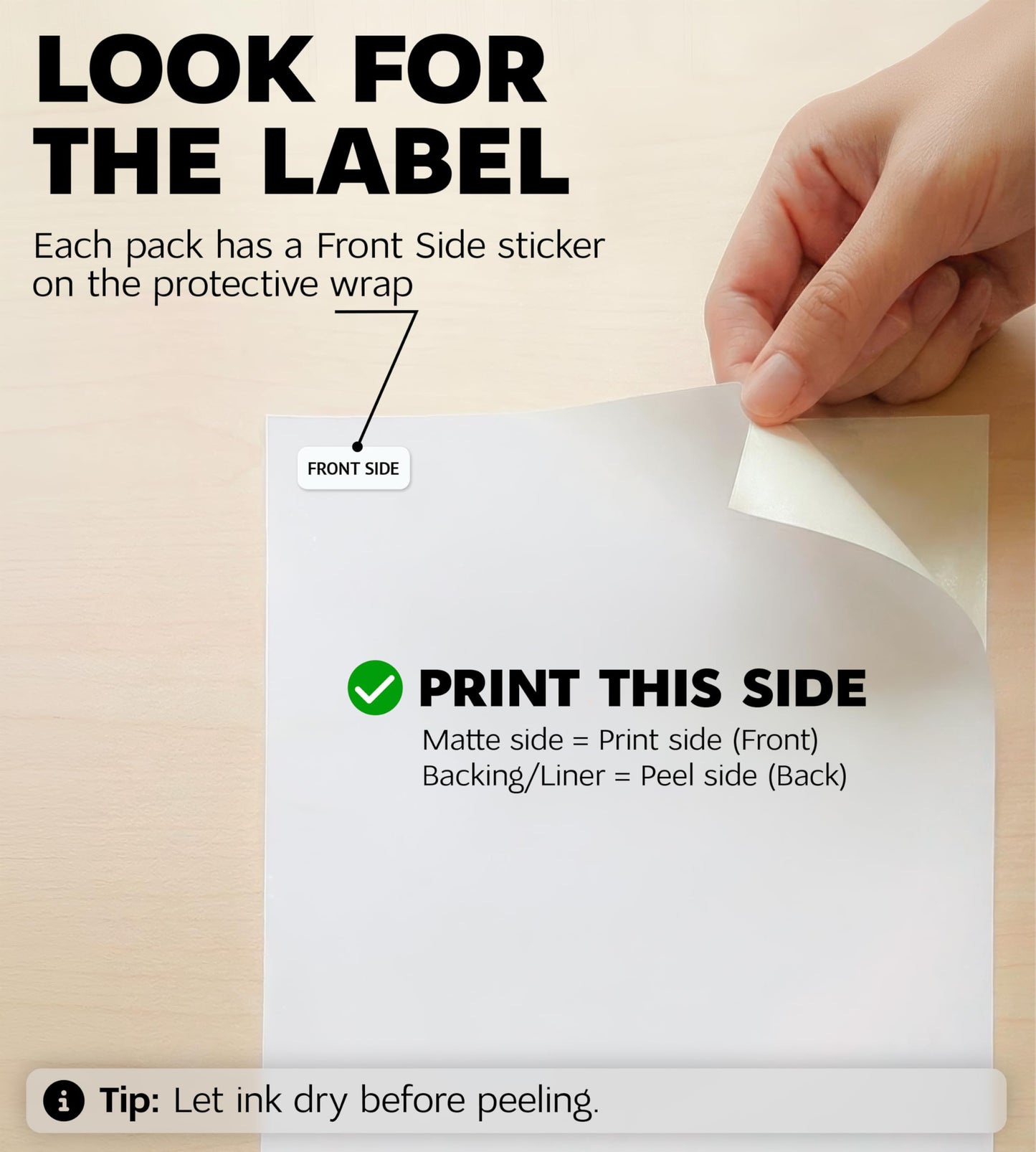 Premium Printable Vinyl Sticker Paper for Inkjet Printer and Laser - 20 White Matte Sticker Paper Waterproof - Durability Adhesive Paper 8.5 x 11, Fast Dry, Holds Ink Well, Great for Cutting Machines