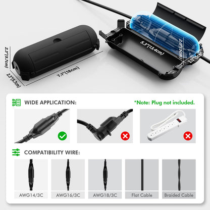 RESTMO 3 Pack Outdoor Plug Cover, Waterproof Outdoor Extension Cord Cover 🍁 All In One Marketplace Canada