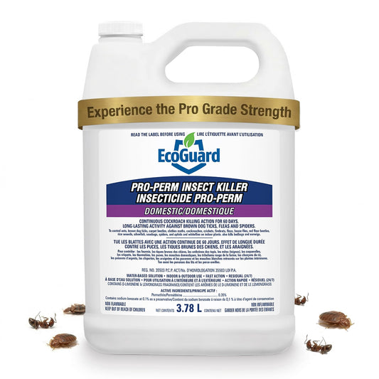 EcoGuard Pro-Perm Insect Killer 3.78L | Professional Insecticide with Fast-Acting Residual Formula | 60 Day Protection | Water-Based, Ready-to-Use Indoors & Outdoors | Sprayer Not Included