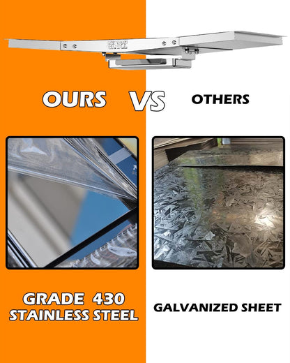 Grease Tray with Catch Pan - Adjustable Drip Pan for Gas Grill Models from Dyna Glo, Nexgrill, Expert Grill, Kenmore, BHG and More - Stainless Steel Grill Replacement Parts(Width 24"-30")