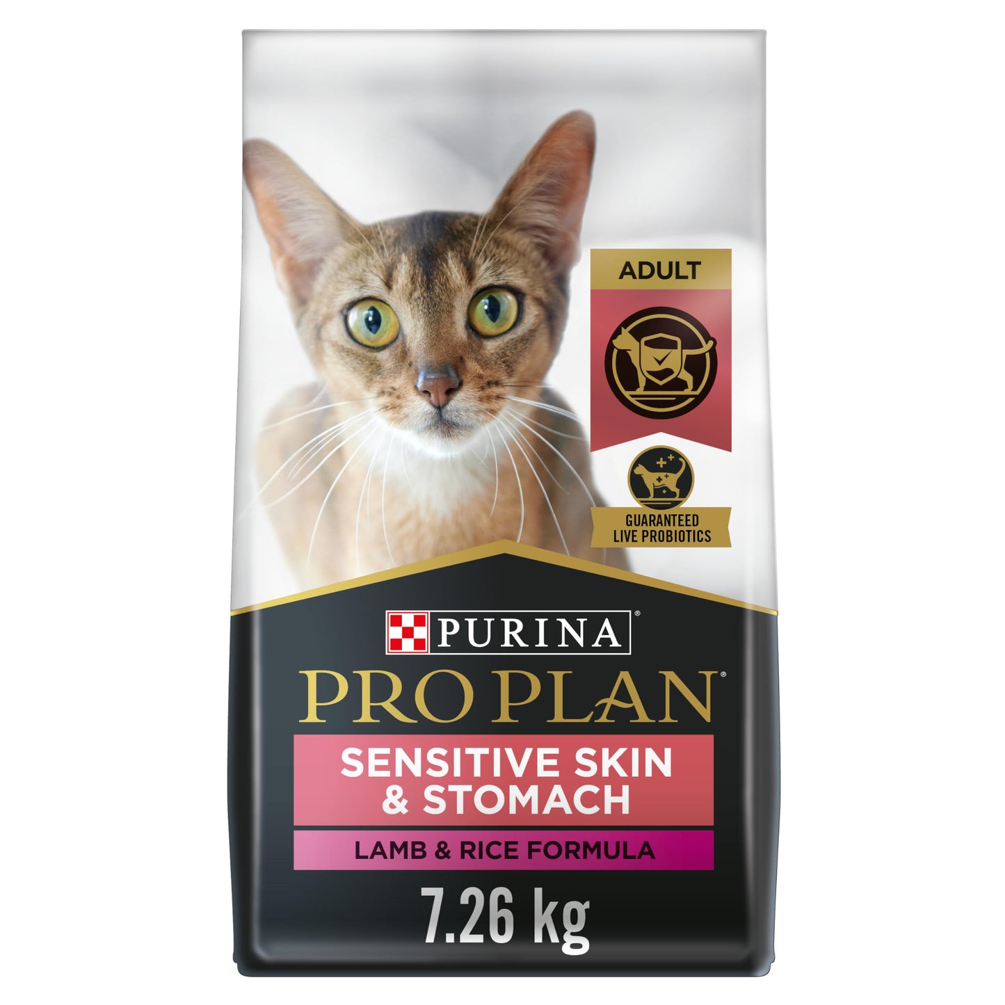 Purina Pro Plan Dry Cat Food Focus, Adult Sensitive Skin/Stomach Lamb and Rice Formula, 16-Pound Bag, Pack of 1 Pro Plan