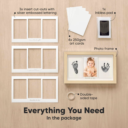 Inkless Hand and Footprint Kit, Boy Girl Newborn Keepsake (Ash Wood) 🍁 All In One Marketplace Canada