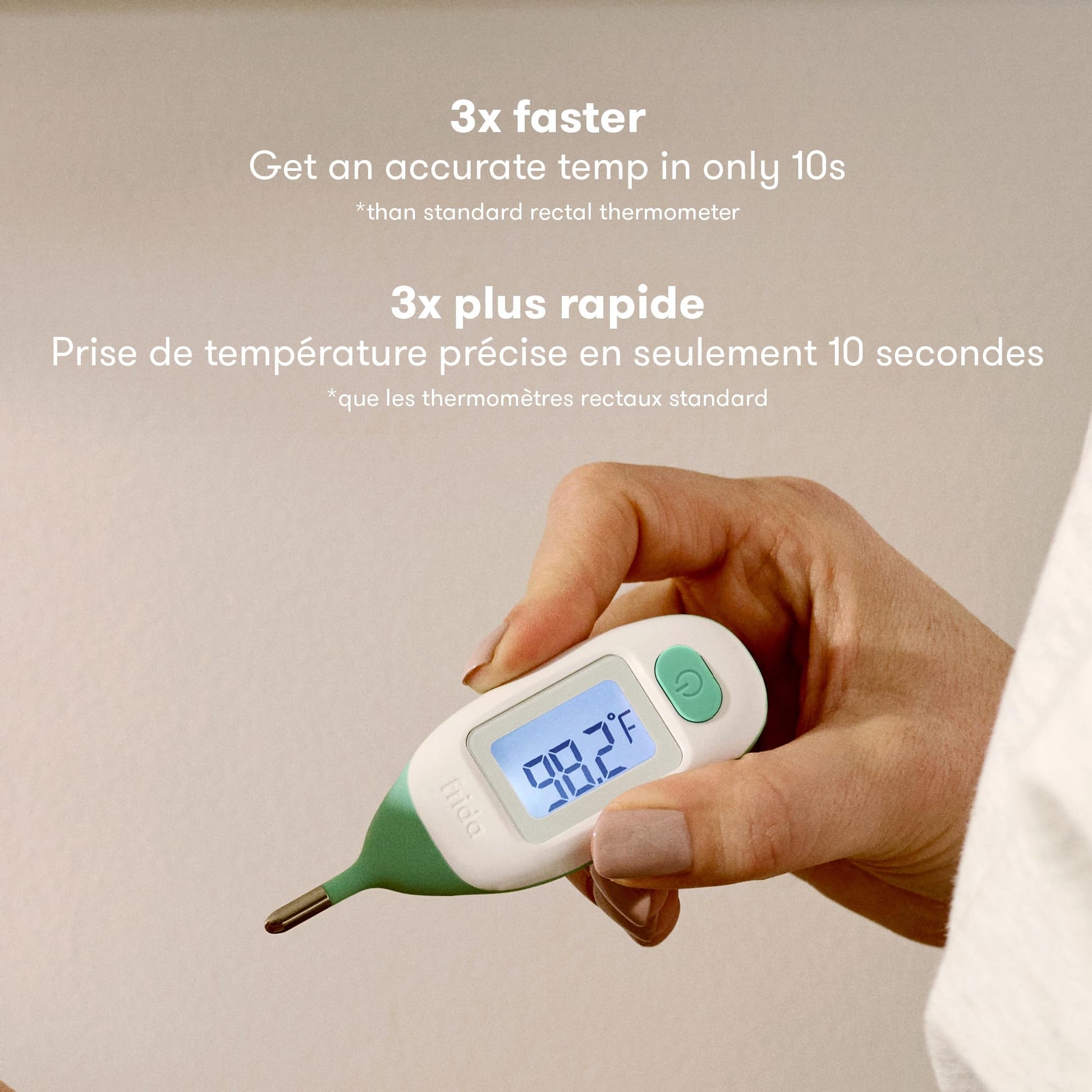 Frida Baby Rectal Thermometer for Babies, Digital Fever Thermometer for Babies, Newborns & Infants, Quick & Accurate Temperature Check, Water Resistant, Clear Case, Memory Holds Last 10 Readings Frida