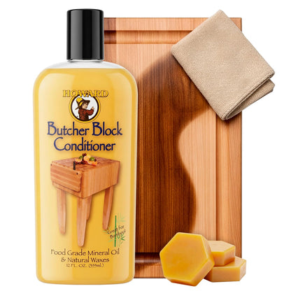 Howard BBC012 Butcher Block Conditioner, 12-Ounce HOWARD