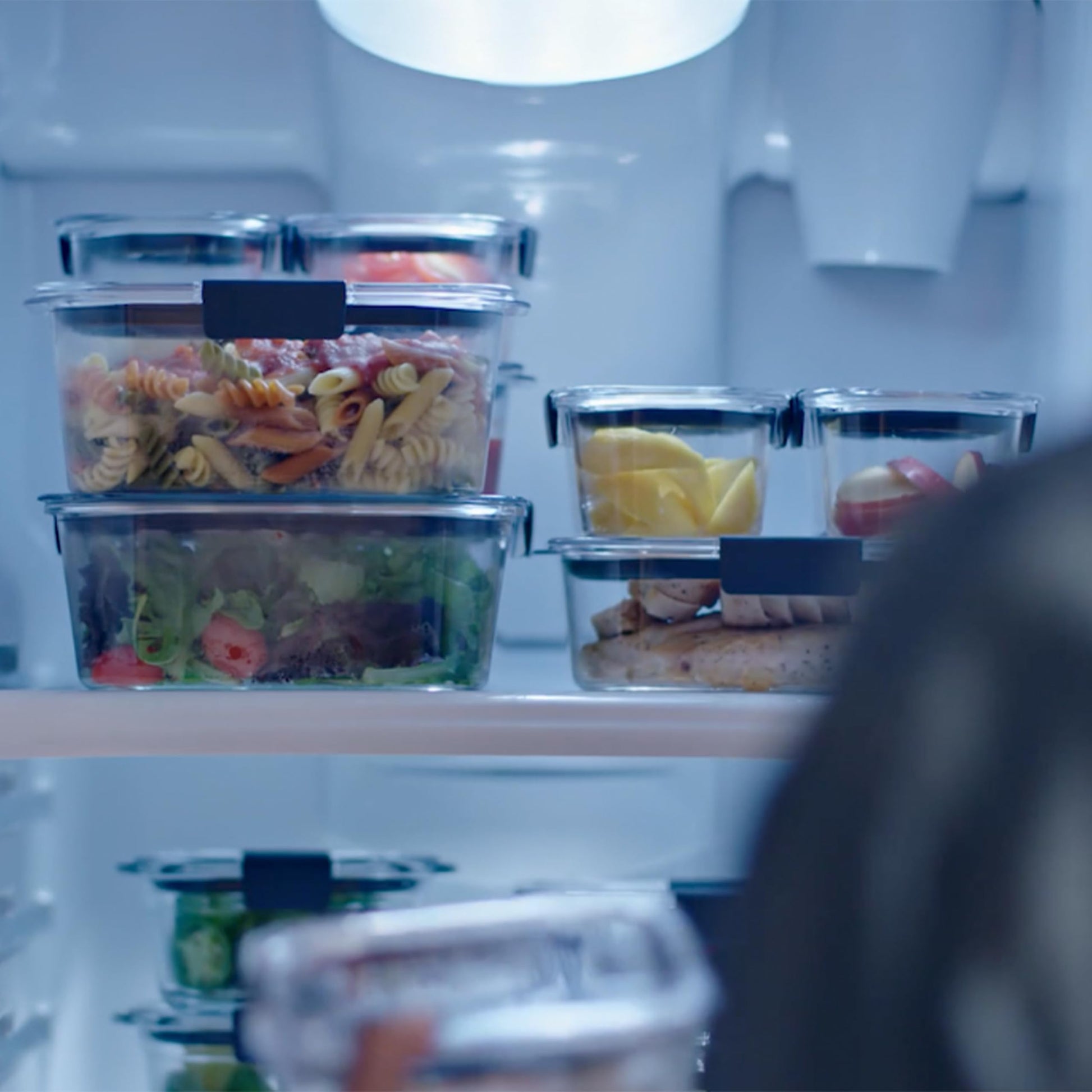Rubbermaid Brilliance Glass Food Storage Containers, Set of 9 Food Containers with Lids (18 Pieces Total), BPA Free and Leak Proof - Available at All In One Marketplace Canada