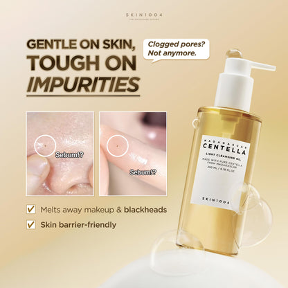 SKIN1004 Madagascar Centella Light Cleansing Oil (6.76 Fluid Ounce) Pure and light oil with fresh cleansing effect, Micellar Cleansing Hypoallergenic Use 🍁 All In One Marketplace Canada