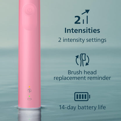 Philips Sonicare 4100 Power Toothbrush, Rechargeable Electric Toothbrush with Pressure Sensor, Deep Pink HX3681/26