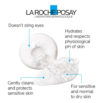La Roche-Posay Body Wash, Lipikar Cleansing & Moisturizing Gel Body Wash with Shea Butter & Niacinamide for Dry & Sensitive Skin, Soap Free, Paraben Free, 400mL La Roche-Posay