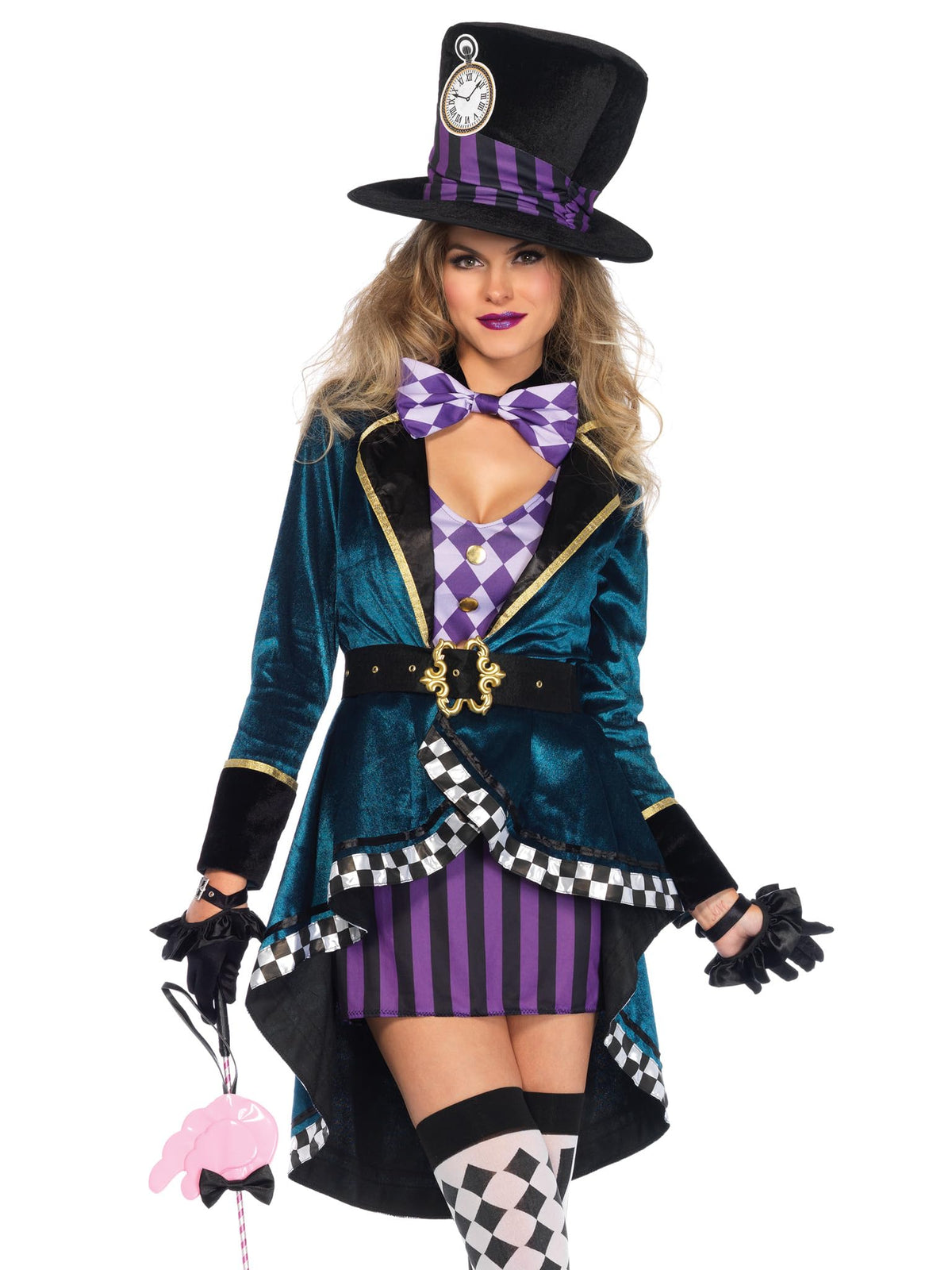 Costume d'Halloween pour femme « Delightful Mad Hatter » de Leg Avenue, multicolore, très grand (X-Large)