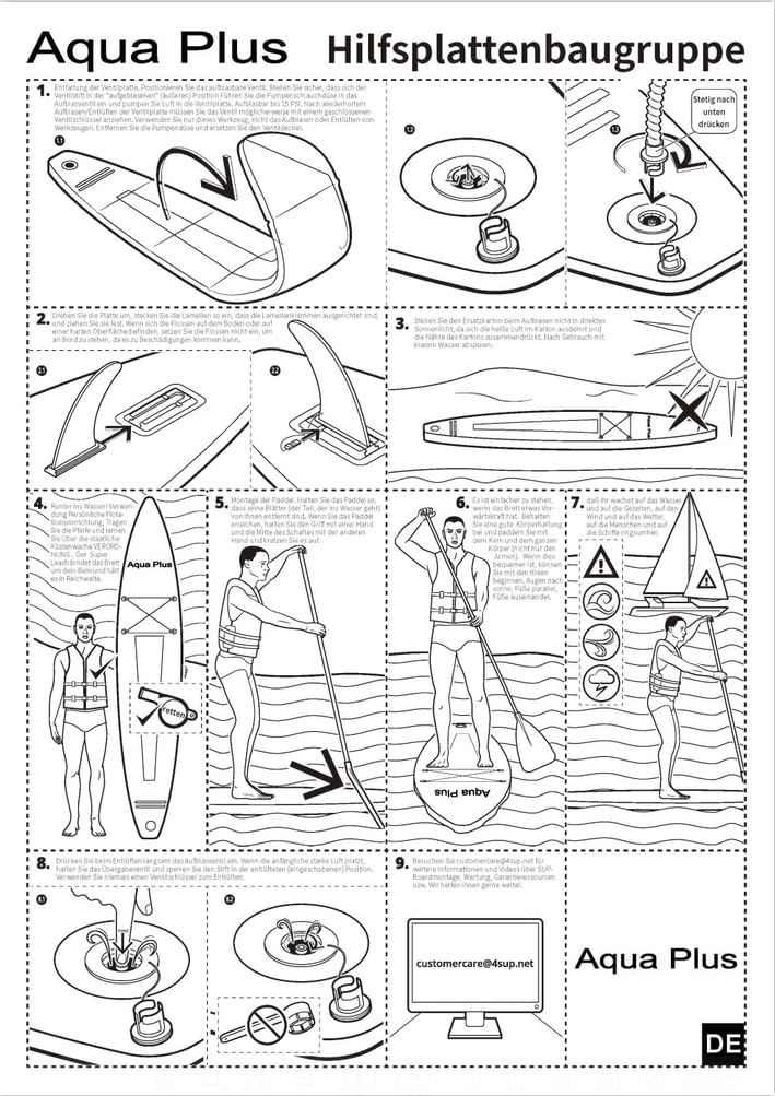 Aqua Plus 6inches Thick Inflatable SUP for All Skill Levels Stand Up Paddle Board,Paddle,Pump,ISUP Travel Backpack, Leash,Shoulder Strap,Youth,Adult Inflatable Paddle Board