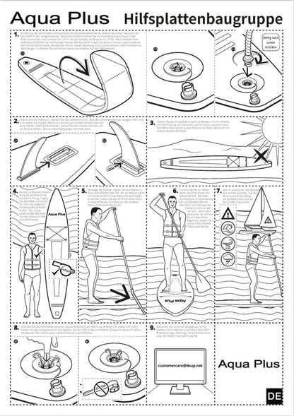 Aqua Plus 6inches Thick Inflatable SUP for All Skill Levels Stand Up Paddle Board,Paddle,Pump,ISUP Travel Backpack, Leash,Shoulder Strap,Youth,Adult Inflatable Paddle Board