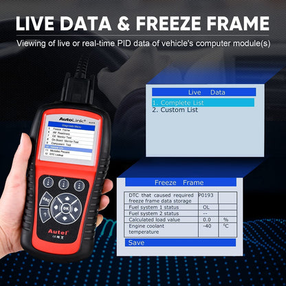 Autel AutoLink AL619 OBD2 Scanner, 2026 Newer ABS SRS Diagnostic Code Reader with10 OBDII Test Modes, Turn Off Check Engine Light, DTC Lookup, Live Data, Updated of MS319/ AL519/ ML519/ ML619 Autel