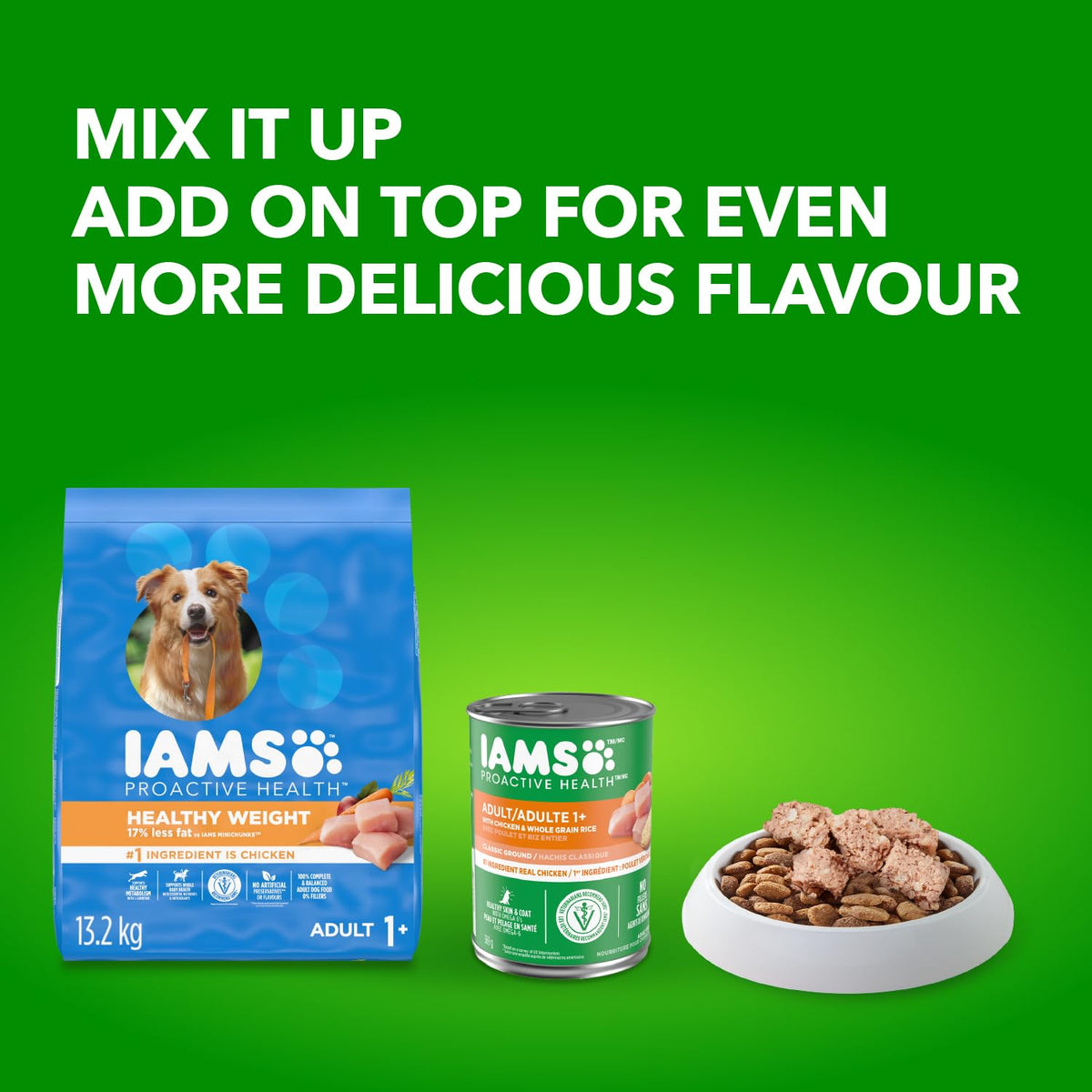 IAMS Proactive Health Adult Dry Dog Food, Real Chicken Flavour, 13.2kg