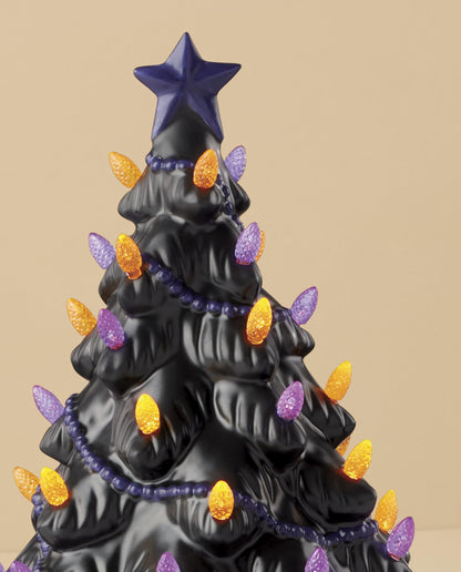 Figurine Lenox Treasured Traditions, sapin noir lumineux pour Halloween et Noël