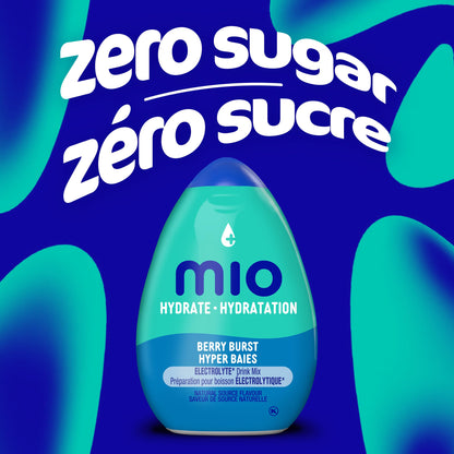 Mio Hydrate Berry Burst Electrolyte Drink Mix, 48 mL Bottle (Pack of 12)