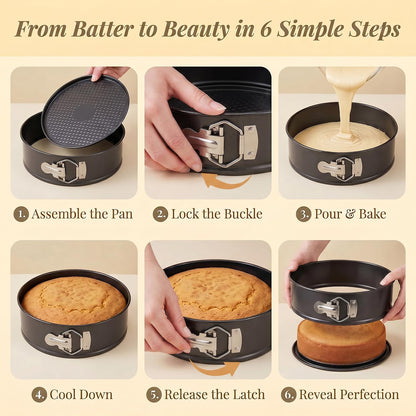 3Pcs Springform Pan Set (4” 7” 9”), Non-Stick Cheesecake Pan 🍁 All In One Marketplace Canada