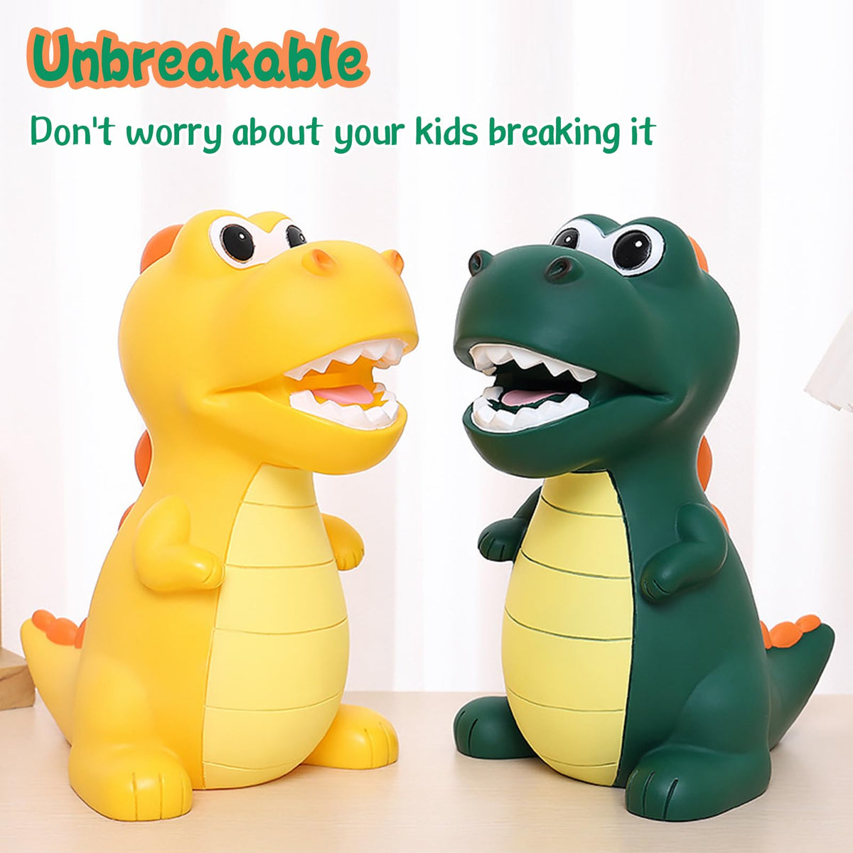 Lirunshe Piggy Bank for Boys, Unbreakable Plastic Dinosaur Piggy Bank for Kids, Children's Money Bank Coin Bank, Gifts for Birthday Christmas Baby Shower 🍁 All In One Marketplace Canada