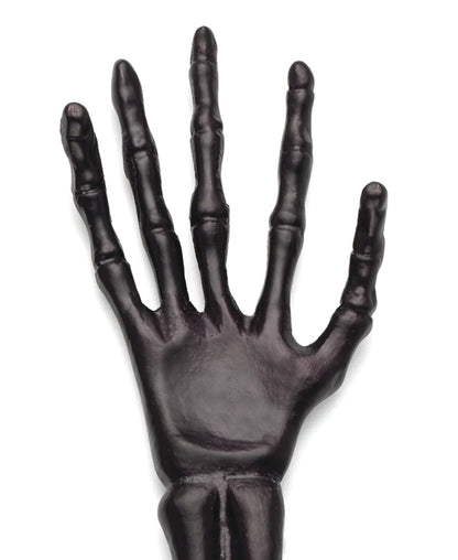 Ensemble de couverts Oneida, service à salade 2 pièces Vintro Halloween squelette noir satiné, ensemble d'ustensiles de cuisine en aluminium, pinces, noir, décoration d'Halloween pour l'intérieur, service à salade (2 pièces, 12 pouces)