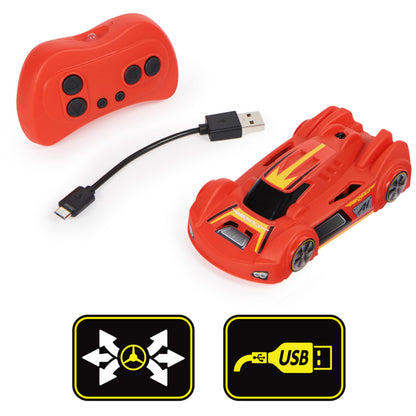 Air Hogs, Zero Gravity Sprint RC Car Wall Climber, Red USB Micro B Rechargeable Indoor Wall Racer, Over 5-Inches Long, Toys for Kids Ages 4 and up Air Hogs