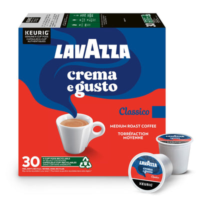 Lavazza Crema e Gusto Medium Roast K-Cup Coffee Pods, 30 Count