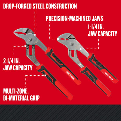 CRAFTSMAN Groove Joint Pliers 2PC SET - 8", 10" (CMHT82547) CRAFTSMAN